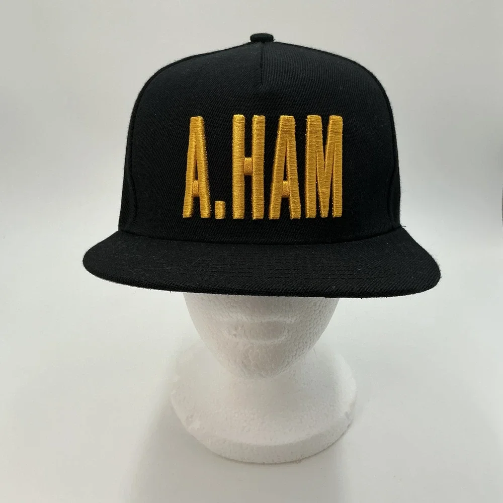 Hamilton‎ Hat Adult One Size Black Snapback A. Ham An American Musical Broadway